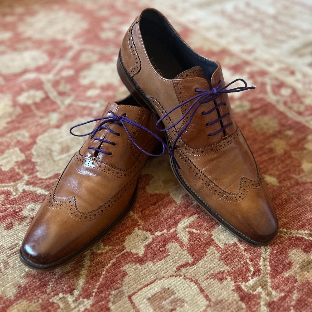 Asher Green Wingtip Brogue Oxford Dress Shoe